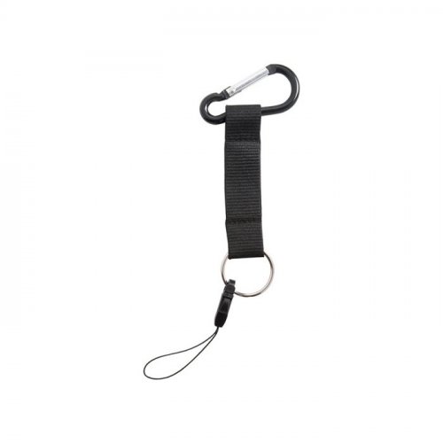 PORTACHIAVI IN METALLO E POLIESTERE Nero