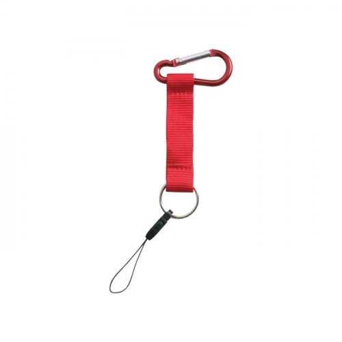 PORTACHIAVI IN METALLO E POLIESTERE Rosso