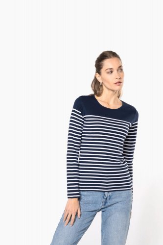 Maglia donna alla marinara breton manica lunga