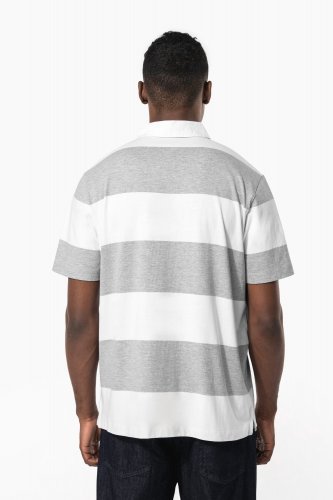 Polo rugby a righe maniche corte unisex