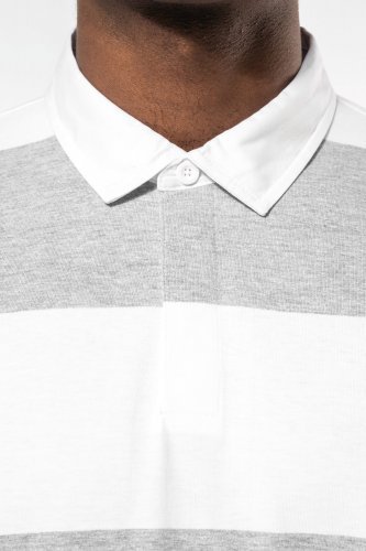 Polo rugby a righe maniche corte unisex