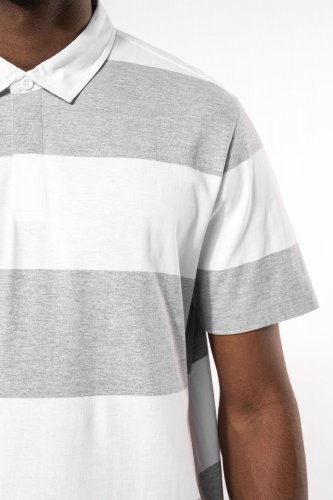 Polo rugby a righe maniche corte unisex