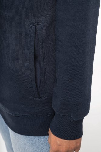 Felpa unisex ecosostenibile con cappuccio non garzata