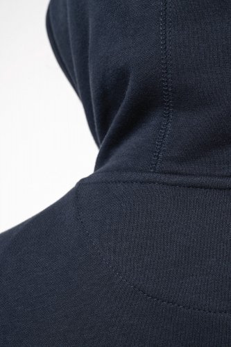 Felpa unisex ecosostenibile con cappuccio non garzata