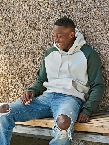 Felpa con cappuccio Unlabeled a due colori