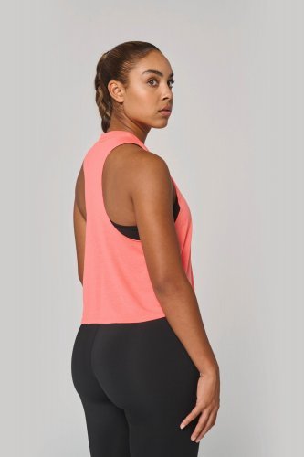 Canotta crop triblend donna