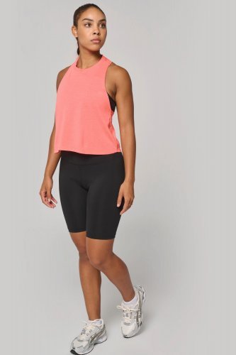 Canotta crop triblend donna
