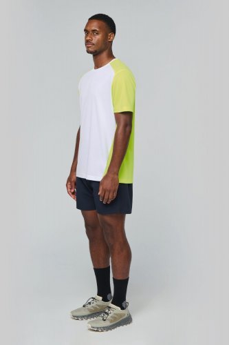T-shirt uomo sportiva bicolore ecosostenibile