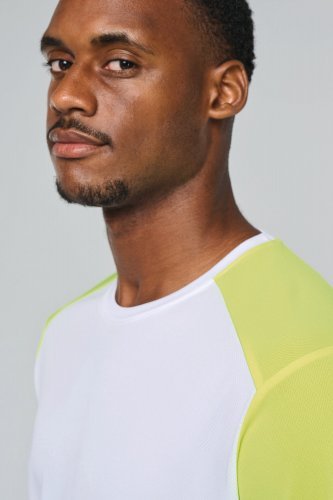 T-shirt uomo sportiva bicolore ecosostenibile