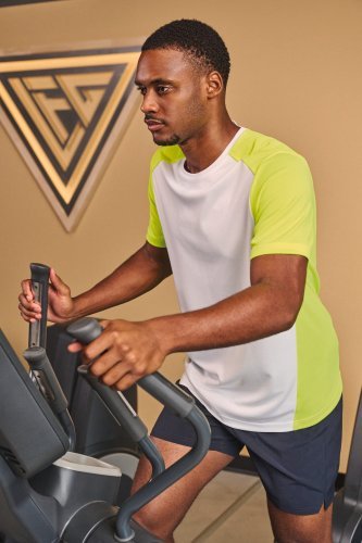 T-shirt uomo sportiva bicolore ecosostenibile