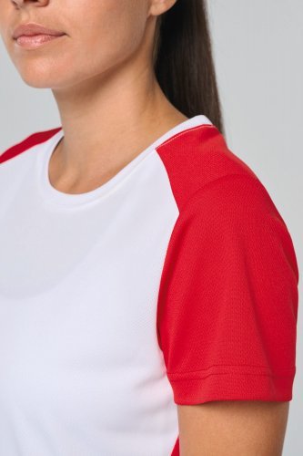 T-shirt donna sportiva bicolore ecosostenibile