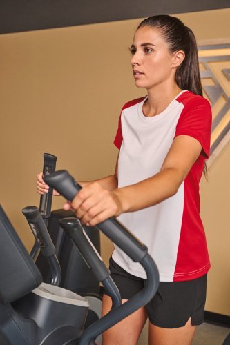 T-shirt donna sportiva bicolore ecosostenibile