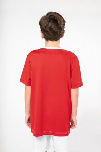 T-shirt bambini sportiva bicolore ecosostenibile