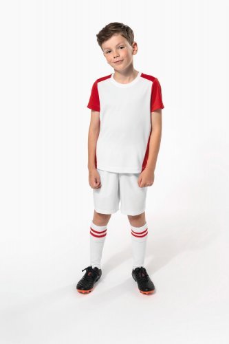 T-shirt bambini sportiva bicolore ecosostenibile