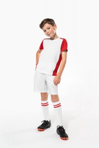 T-shirt bambini sportiva bicolore ecosostenibile