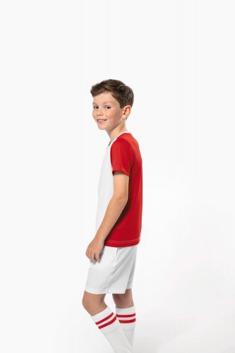 T-shirt bambini sportiva bicolore ecosostenibile