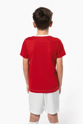 T-shirt bambini sportiva bicolore ecosostenibile