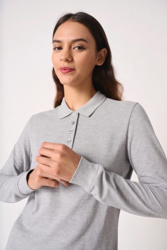 Polo piqué lsl donna
