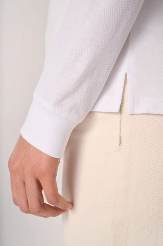 Polo piqué maniche lunghe donna