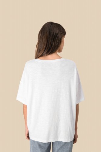 T-shirt slub donna ecosostenibile oversize
