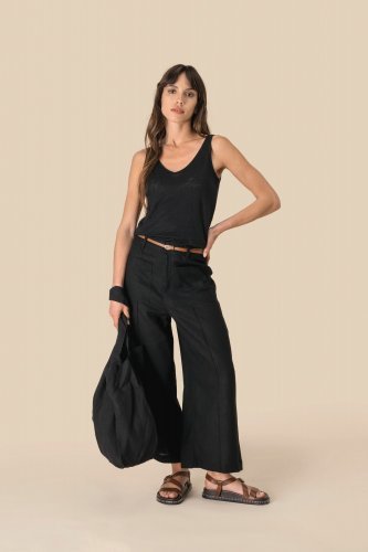 Canotta donna in lino