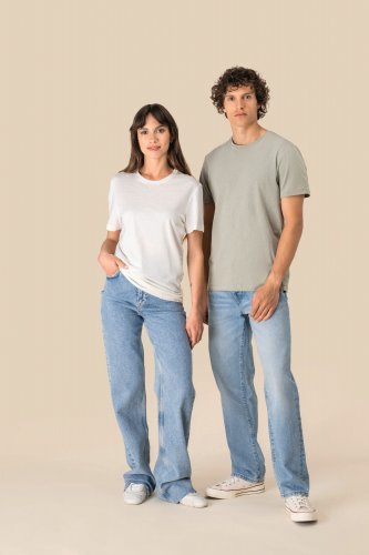 T-shirt unisex ecosostenibile in cotone bio e lino