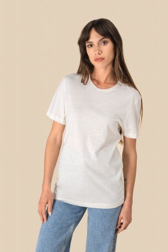 T-shirt unisex ecosostenibile in cotone bio e lino