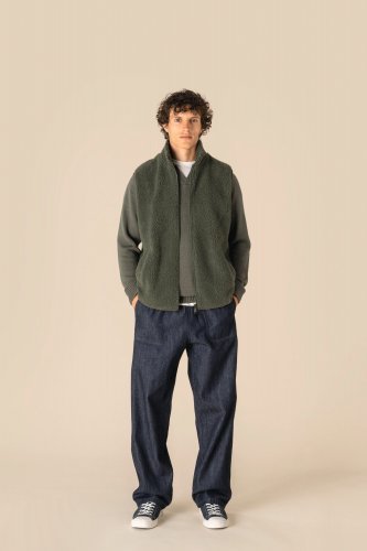 Giacca uomo senza maniche in sherpa