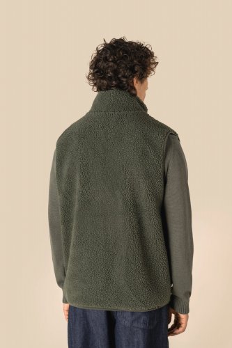 Giacca uomo senza maniche in sherpa