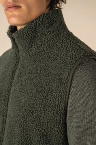 Giacca uomo senza maniche in sherpa