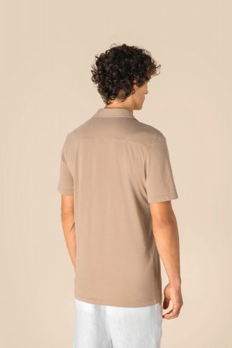 Camicia uomo ecosostenibile slavata a maniche corte