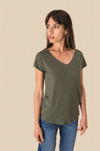 T-shirt donna scollo a v