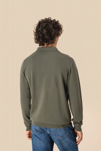 Polo uomo maniche lunghe ecosostenibile