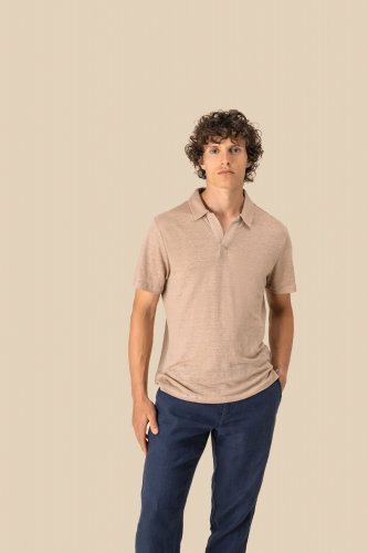 Polo uomo in lino