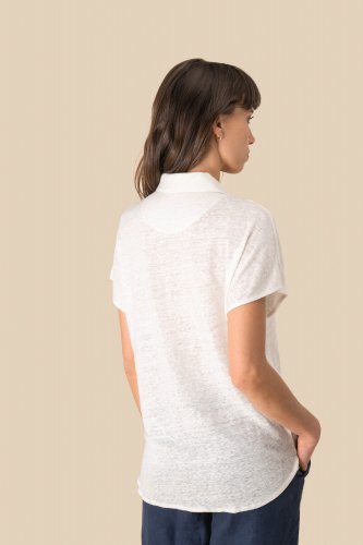 Polo donna in lino