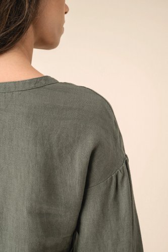 Blusa donna in lino