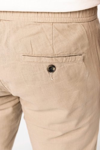Pantaloni uomo ecosostenibili in lino e cotone bio