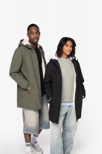 Giacca unisex ecosostenibile impermeabile foderata in sherpa