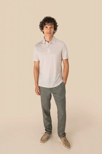 Polo uomo in lino