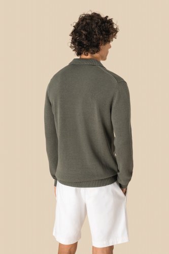 Maglione da uomo con colletto a polo