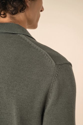 Maglione da uomo con colletto a polo