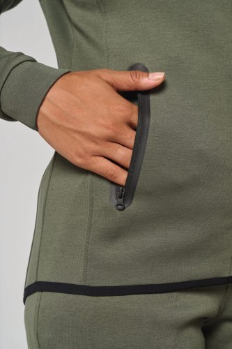 Giacca performance donna con cappuccio