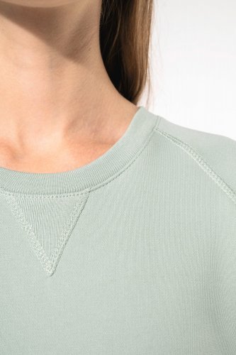 Felpa donna bio girocollo manica raglan non garzata