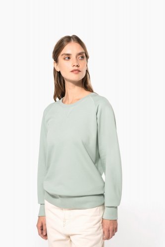 Felpa donna bio girocollo manica raglan non garzata