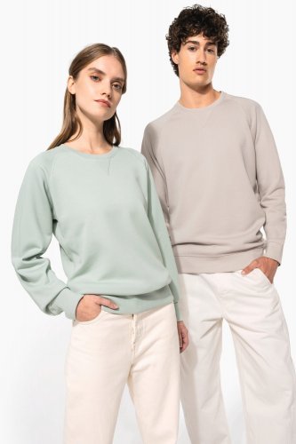 Felpa donna bio girocollo manica raglan non garzata