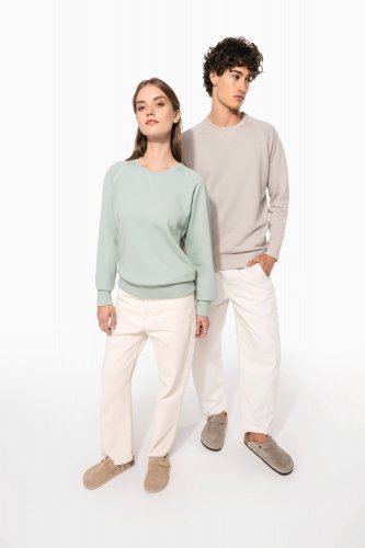 Felpa donna bio girocollo manica raglan non garzata