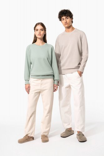 Felpa donna bio girocollo manica raglan non garzata