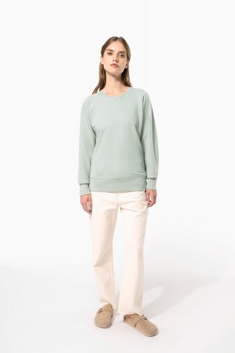 Felpa donna bio girocollo manica raglan non garzata