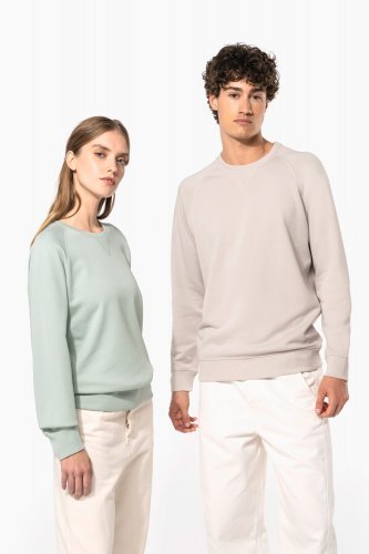 Felpa donna bio girocollo manica raglan non garzata