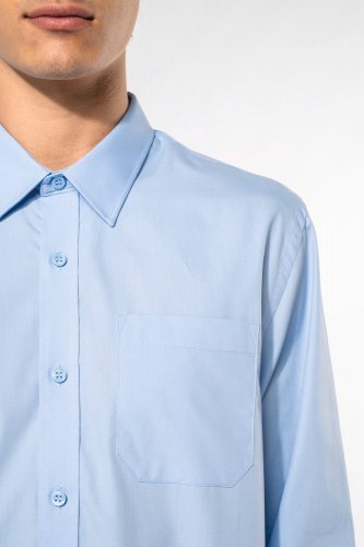 Camicia uomo in popeline manica lunga